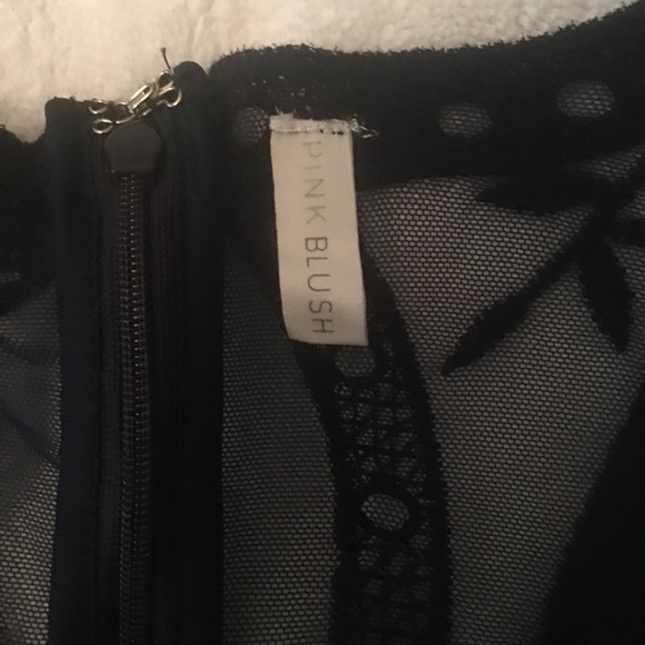 PinkBlush Navy Lace Overlay Maternity Maxi Dress - Picture 3 of 5